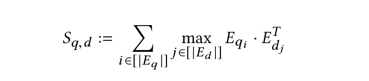 Late Interaction Formula